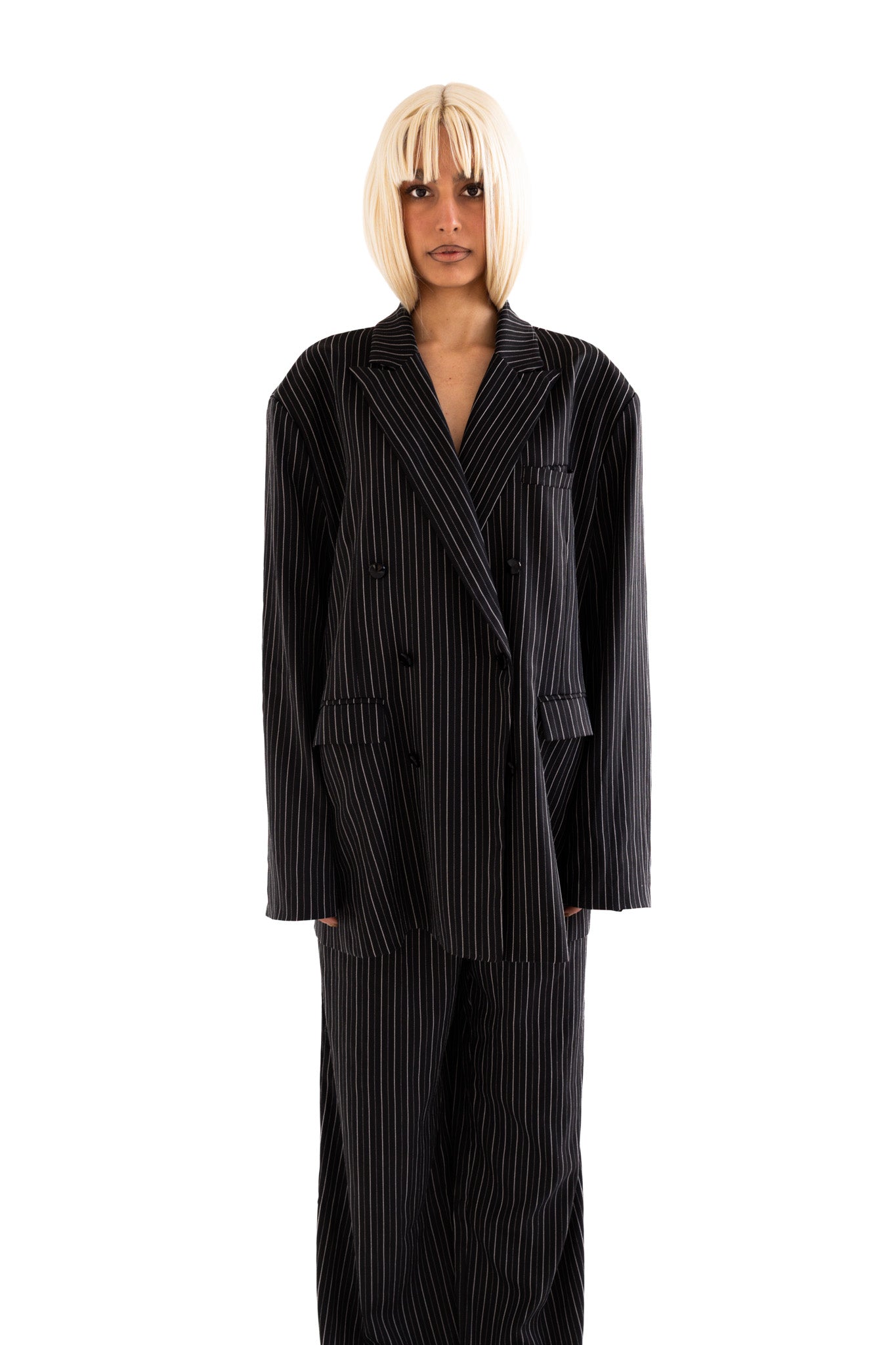 Stride Pinstripe Blazer