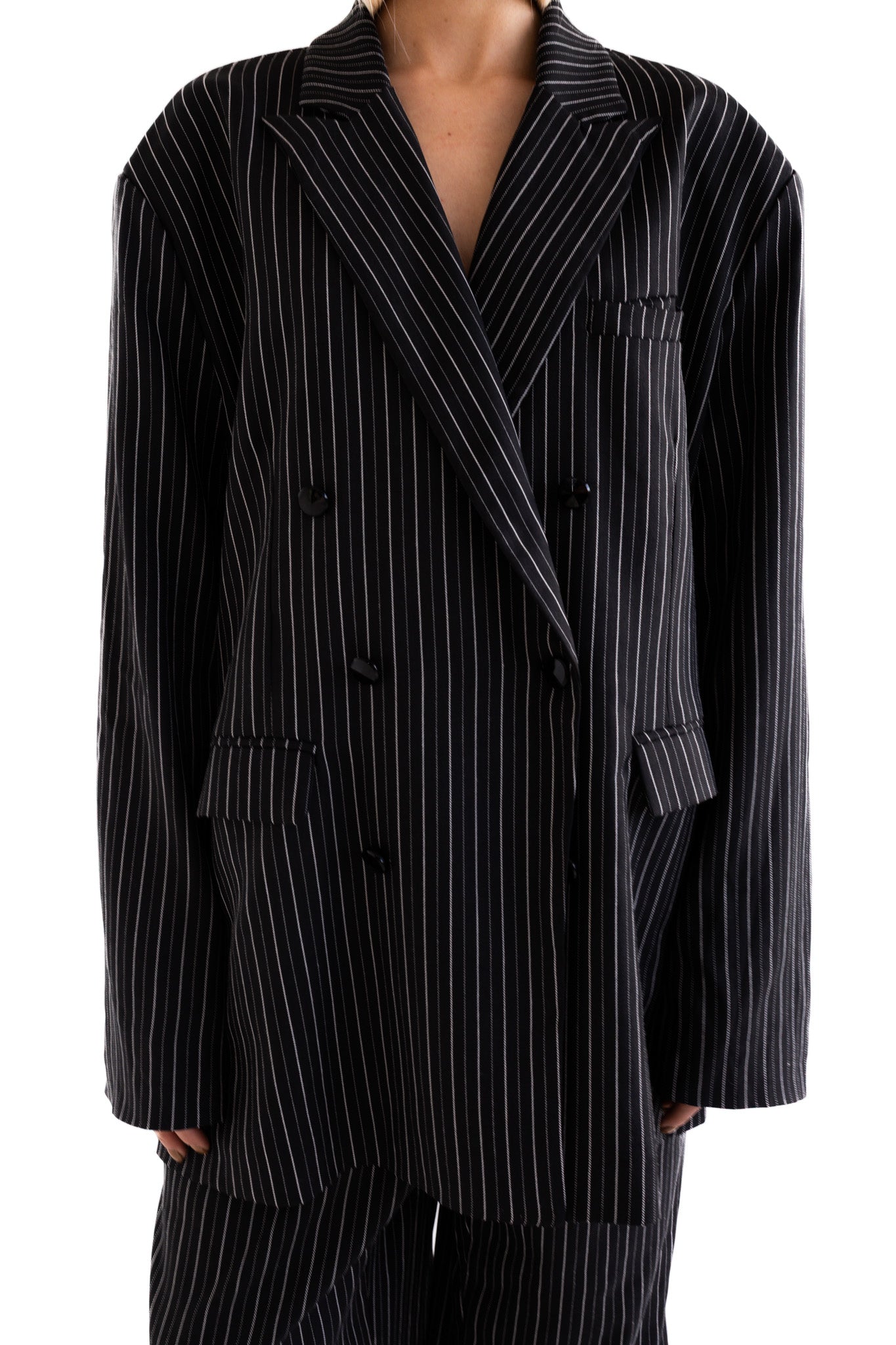 Stride Pinstripe Blazer