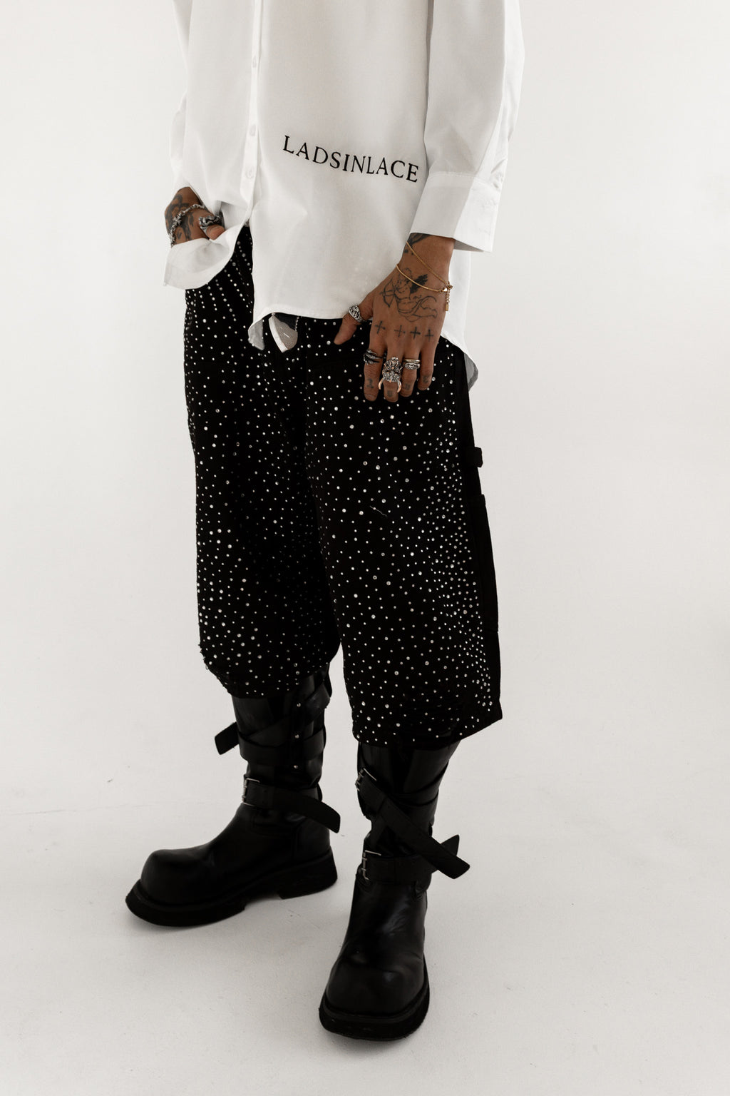 Cosmic Studded Shorts
